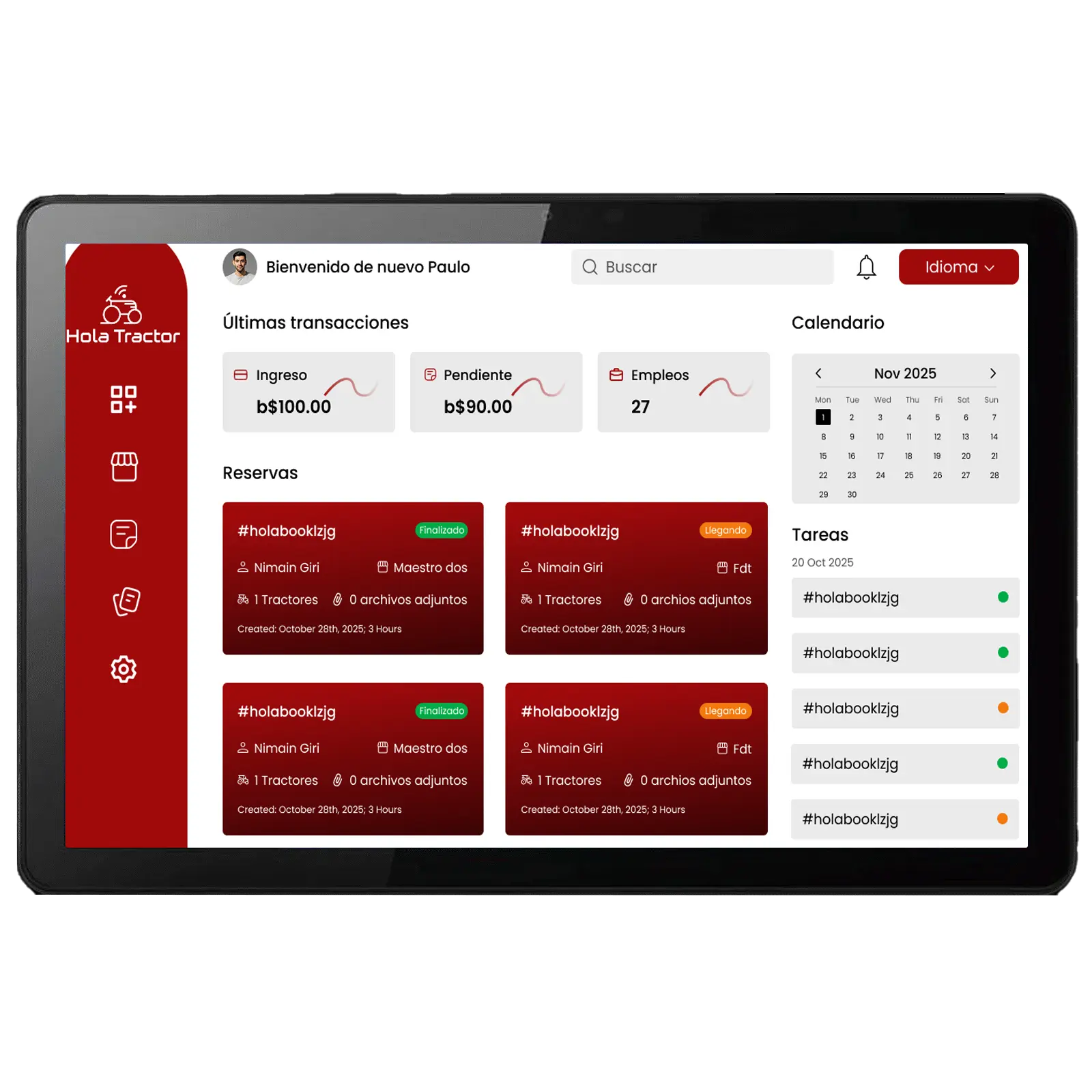 Operator Dashboard Tablet 2
